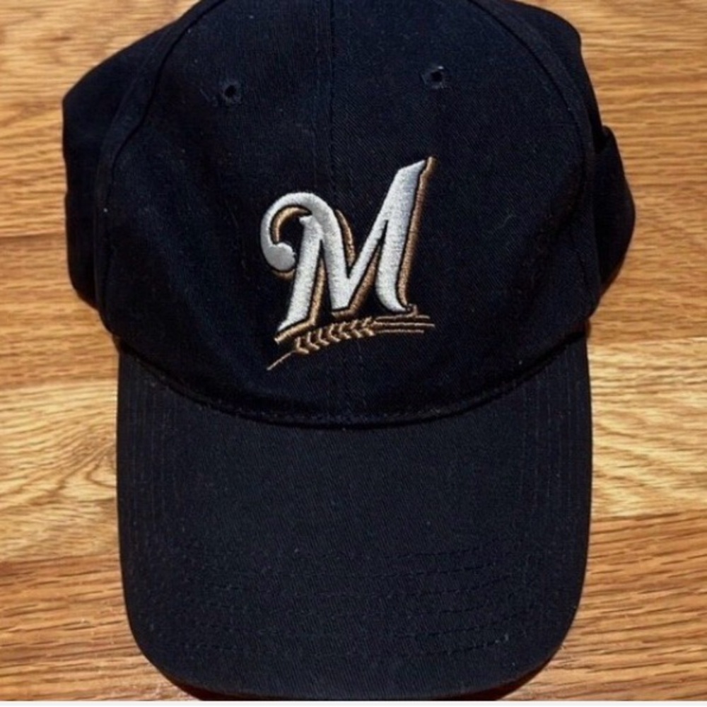 Milwaukee Brewers Baseball Cap with Embroidered 'M' Logo